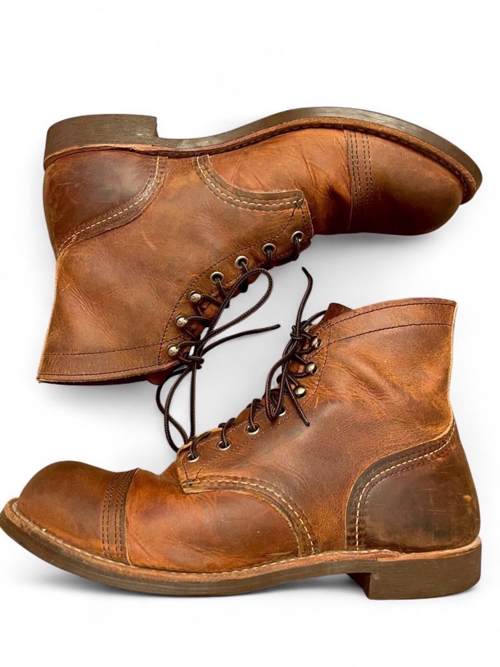 Red Wing Iron Ranger 8085 Copper Rough Tough Leather Boots 9 2E Wide